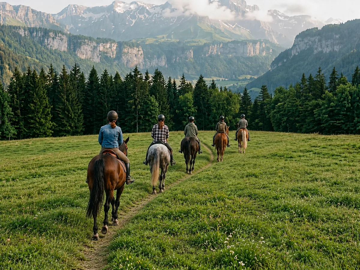 Balade à cheval en Haute-Savoie, autour de Arbusigny